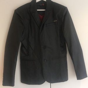 Guess Waxed Black Blazer Size S